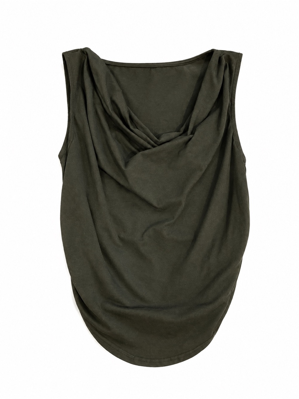 SHEIN Olive Drape Neck Sleeveless Camisole